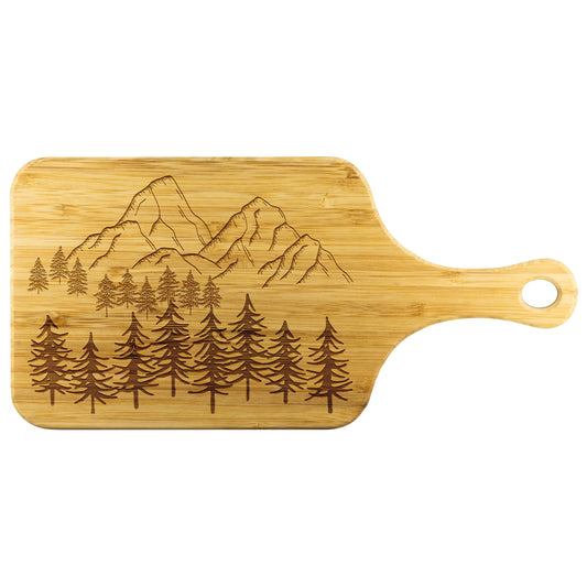 Trees & Mountain Bamboo Cutting Board