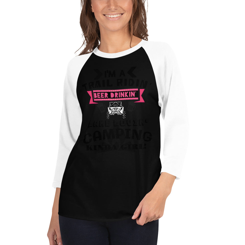 RZR 3/4 sleeve raglan shirt